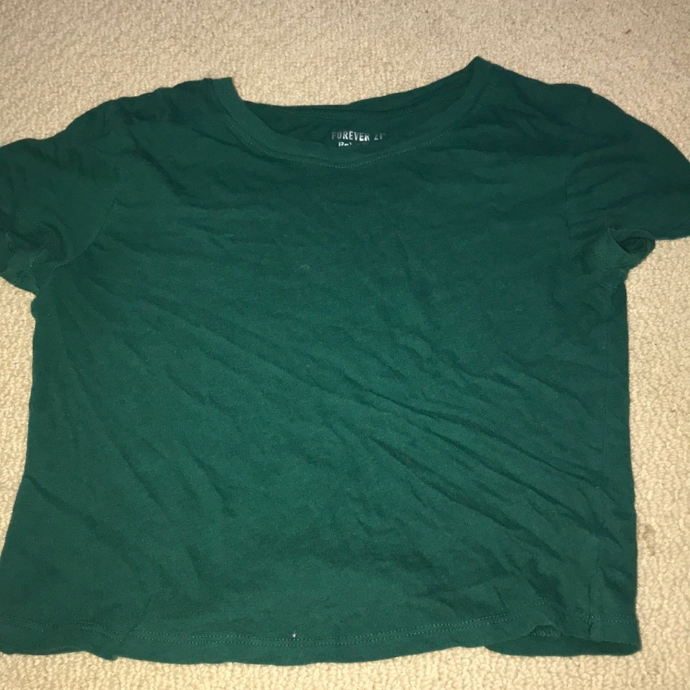 Soft thin green top